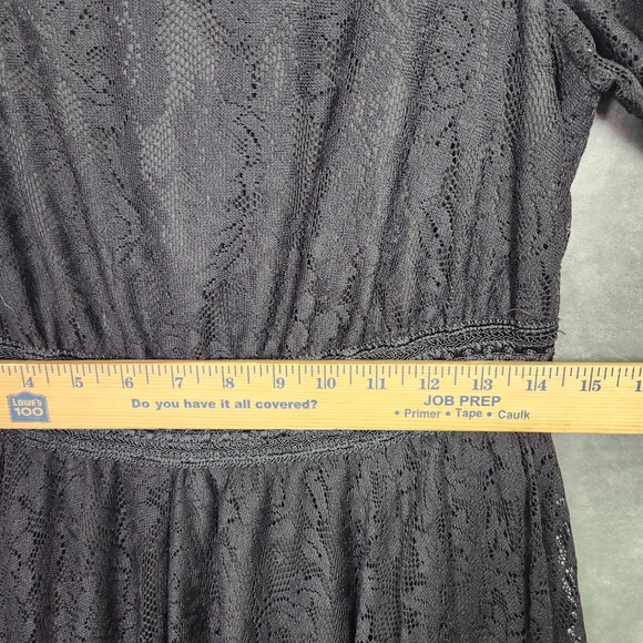 Torrid Dress Womens 10/00 Black Lace Asymmetric Flutter Sleeve Whimsigoth Party - Picture 11 of 12